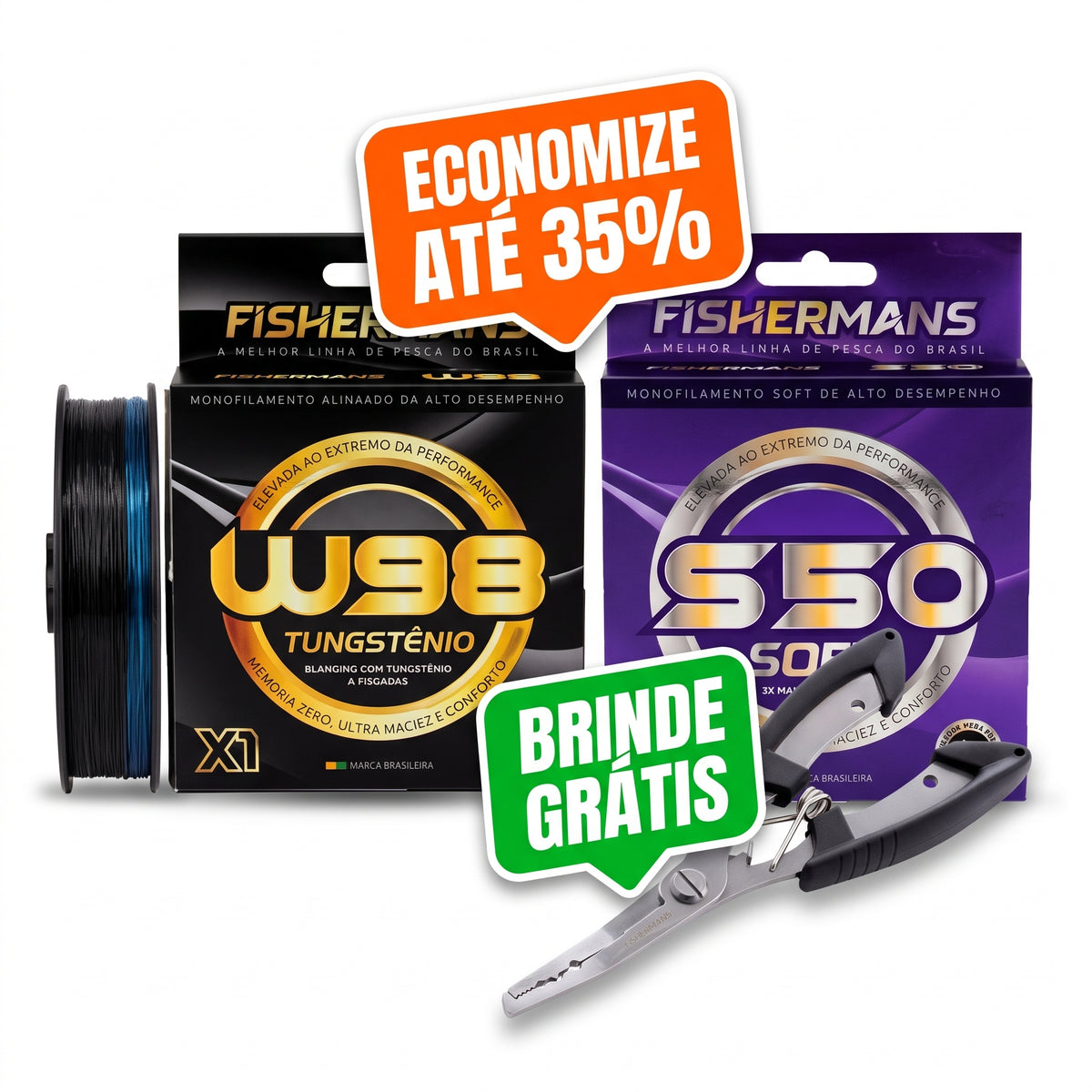 KIT PESQUEIRO RAIZ (S50 + W98 + ALICATE GRÁTIS)