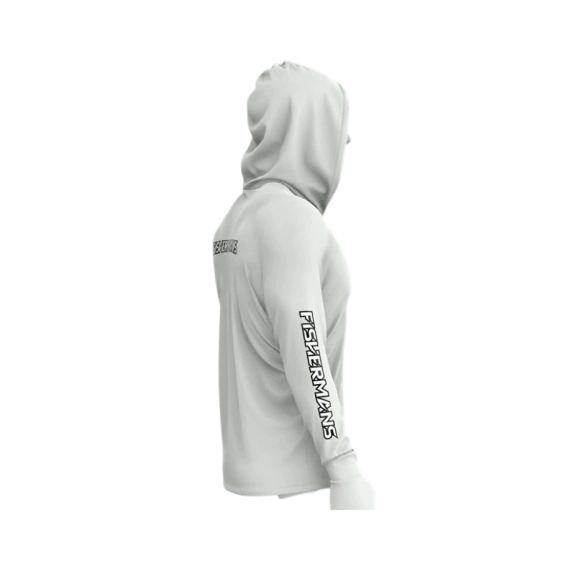 Camisa Pesca Manga Longa Capuz E Buff Fishermans X-Protect 360 Poliamida UV50 - Branco Produto Camisa Pesca Manga Longa Capuz E Buff Fishermans X-Protect 360 Poliamida UV50 - Branco