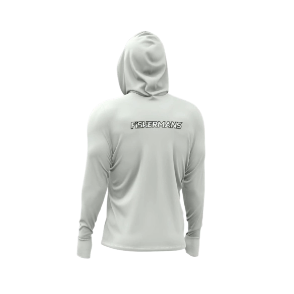 Camisa Pesca Manga Longa Capuz E Buff Fishermans X-Protect 360 Poliamida UV50 - Branco Produto Camisa Pesca Manga Longa Capuz E Buff Fishermans X-Protect 360 Poliamida UV50 - Branco