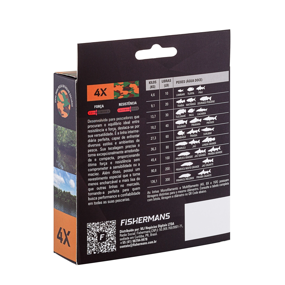 Produto Multifilamento Amazônica 4X 0.20mm (20lb) - Águas Escuras