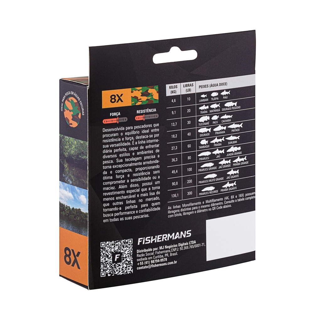 Produto Multifilamento Amazônica 8X 0.28mm (40lb) - Águas Escuras