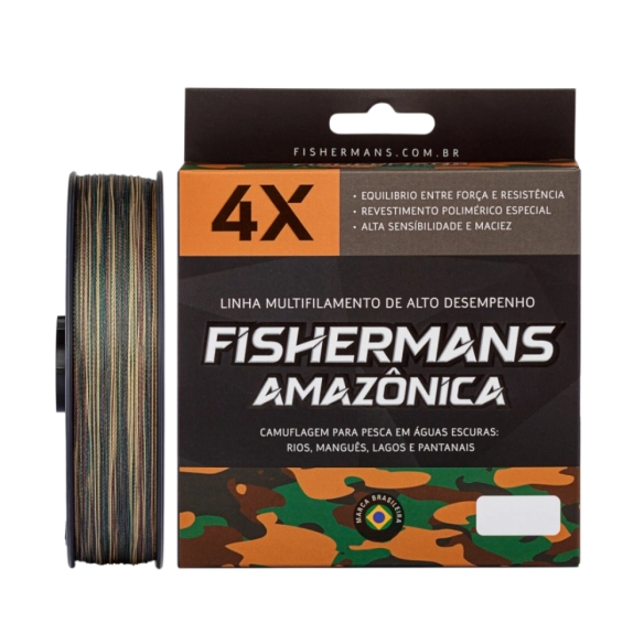 Produto Multifilamento Amazônica 4X 0.37mm (50lb) - Águas Escuras