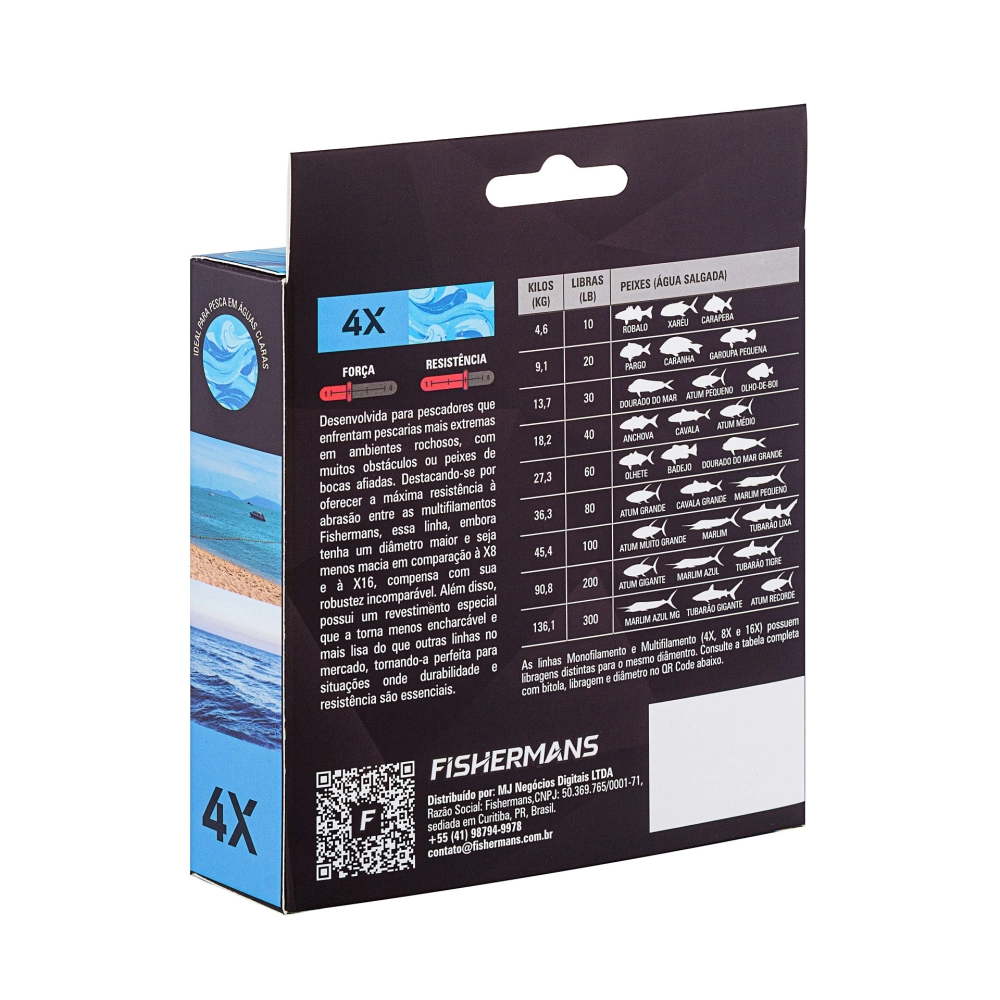 Multifilamento Oceânica 4X 0.12mm (10lb) - Águas Claras Produto Multifilamento Oceânica 4X 0.12mm (10lb) - Águas Claras