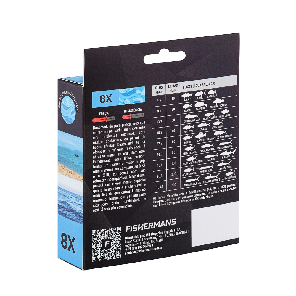 Produto Multifilamento Oceânica 8X 0.16mm (20lb) - Águas Claras